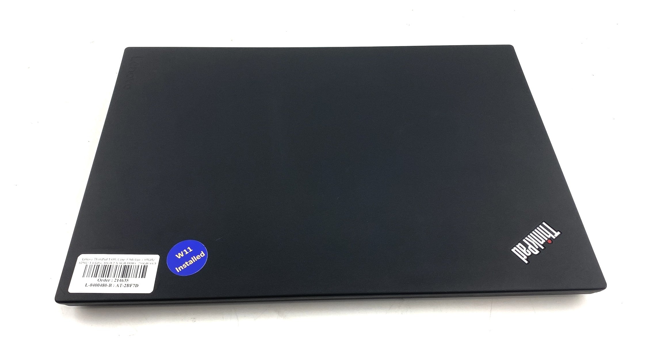Lenovo ThinkPad T480 Core i5 8th Gen 1.60GHz 8250U 1.6 GHz 16GB 250GB SSD B